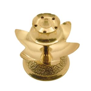 Quemador de Incienso de Latón con Forma de Loto, Hecho a Mano, Decorativo, con Parte Superior Perforada, para Uso Religioso - Product Image 2