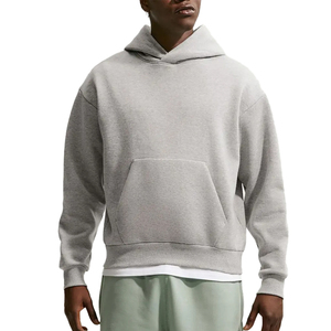 Sudadera con Capucha para Hombre, de Algodón y Poliéster, Manga Larga, Corte Holgado, Color Sólido, Antiarrugas, Estilo Casual Urbano, con Logotipo Personalizado - Product Image 1