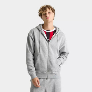 Sweat-shirts à capuche zippés avec poches en coton et polyester 280 GSM pour hommes – Vente en gros, décontractés, sportifs, fitness, coupe courte - Product Image 2