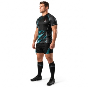 Uniforme de Rugby de Primera Calidad para Equipos, Ropa Deportiva Transpirable, Camiseta de Rugby y Pantalones Cortos a Juego, Diseñados para Clubes, Escuelas y Academias - Product Image 3