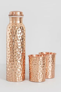 Bouteilles d'eau 100 % cuivre pur, design moderne, réutilisables, écologiques, pour la cuisine et la table, adaptées à l'eau bouillante - Product Image 3