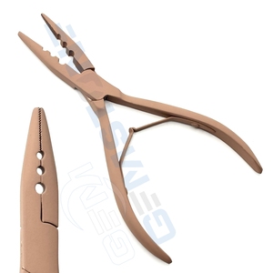 Professional Stainless Steel 6 Inch Hair <b>Extension</b> Pliers 3mm 4mm 5mm Crimping Sizes Micro Rings Nano <b>Beads</b> Loop Durable - Product Image 3