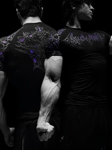 Wholesale Dry Fit Gym Compression <b>T</b> <b>Shirt</b> Men Cyber <b>Gothic</b> Sublimated Muscle Fit Workout Tee - Product Image 3