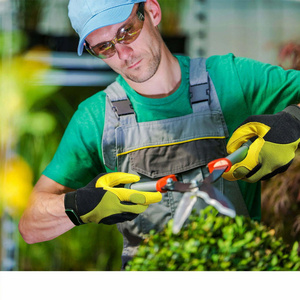 Whole Sale Cowhide Grain Leather Mechanical Work Gloves Hand Protection Industrial Safety Heat Resistant Gardening Gloves - Product Image 3