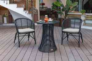 Elegant PE Rattan Garden Furniture Set with Tempered Glass Coffee <b>Table</b> - Product Image 2