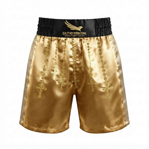 Pantalones Cortos de Boxeo Unisex Hechos a Medida, OEM ODM, Elásticos, Transpirables, Ligeros, con Cintura Ancha para Entrenamiento en Gimnasio, Campamento, Muay Thai - Product Image 6