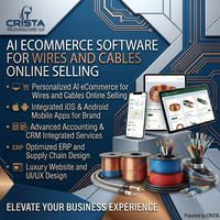 Logiciel e-commerce IA pour la conception de sites web de vente en ligne de fils et câbles, application web et mobile Android iOS, plugin WordPress