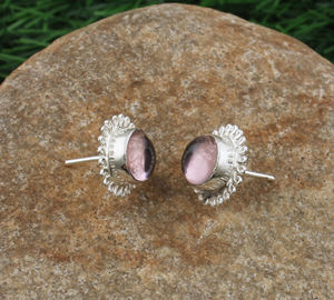 Boucles d'oreilles pendantes en turquoise naturelle, argent sterling 925, boucles d'oreilles de luxe en pierre précieuse rose, bijoux délicats pour femmes, vente en gros pour les fêtes - Product Image 5