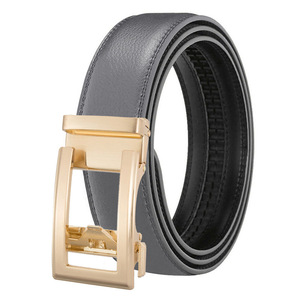 Cinturón de Cuero Genuino para Hombre, con Hebilla Automática Dorada, Estilo Casual y de Negocios, Longitud Personalizada por el Fabricante - Product Image 4