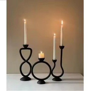 Minimal Decor Metal Candle Stand Elegant Candle Holder <b>Table</b> Centerpiece Modern Interior Home Accent - Product Image 3