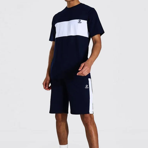 OEM/ODM Sportswear <b>Track</b> Suit Casual Jogging <b>T</b> Shirt and Plain Running Shorts Solid Color for Workout Tracksuits - Product Image 1