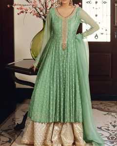 Top Quality Women Fashionable Chiffon Embroidered Beautiful Shalwar Kameez <b>Dress</b> For <b>Eid</b> And Special Events Stitched \ Unstitch - Product Image 1