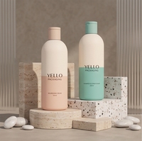 Bouteille vide en plastique HDPE 200ml 500ml couleur personnalisée pour shampoing, après-shampoing, lotion corporelle, gel douche avec pompe et bouchon à clapet