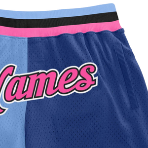 Pantalones Cortos Deportivos para Hombre, Color Azul Claro y Rosa, Sublimados, de Malla, Transpirables, de Poliéster, para Entrenamiento Deportivo, Uniformes Deportivos - Product Image 3
