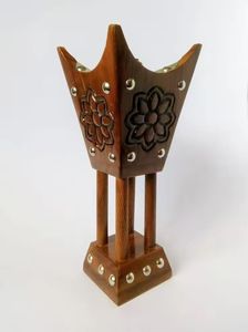 Quemador de incienso Bakhoor de madera hecho a mano, quemador de incienso árabe Oud, soporte de incienso islámico tradicional, decoración para el hogar con fragancia. - Product Image 5