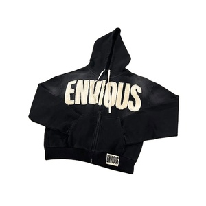 Chándal desgastado con lavado ácido de color sólido con estilo para hombre Par de pantalones holgados y Sudadera con capucha con bolsillos Gothic para Vogue Look - Product Image 4