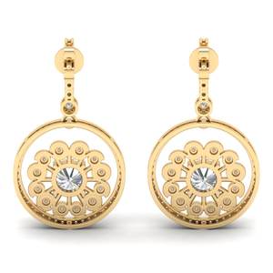 Pendientes de Diamantes de 2.4CT Cultivados en Laboratorio, Oro Sólido de 14K, Precio de Fábrica REYES, Alta Calidad, con Cierre de Rosca, para Mujer - Product Image 4