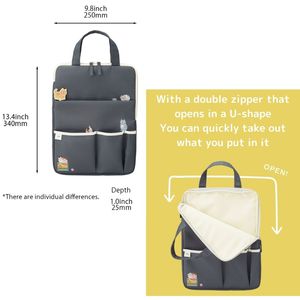 LIHITLAB lindo japonés Kawaii gato diseño poliéster portátil maletín bolsa mano llevar portátiles para gato amante regalo pedido a granel - Product Image 3