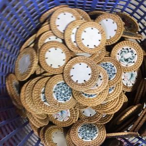 ¡Esteras y almohadillas de decoración de tendencia caliente! Posavasos de ratán madre perla manteles individuales tamaño completo 10cm 12 cm 16cm 18cm 20cm a 35 cm - Product Image 2