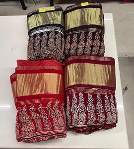 Elegante Lehenga Choli de Seda Pura sin Arrugas con Estampado Ajrakh para Bodas, Diwali y Fiestas - Product Image 2