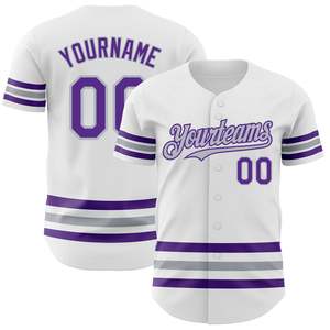 Camisetas de Béisbol Personalizadas al por Mayor, Transpirables, con Botones, Ropa Deportiva Cómoda Hecha en Pakistán, Nombres y Números de Equipo Personalizados, 100% - Product Image 1
