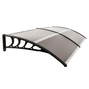 Tende da Sole Marroni per Porte e Finestre 200x96cm con Supporto Nero per Uso Domestico - Product Image 5