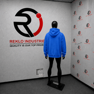 Sweat à capuche bleu oversize avec logo dollar brodé, streetwear personnalisé, unisexe, tendance - Product Image 4