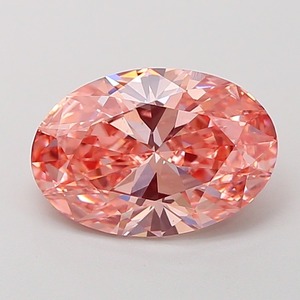 Diamant rose fantaisie vif ovale de 2,04 carats, cultivé en laboratoire, CVD, clarté VS1, excellente taille, diamant rose éthique non monté pour bijoux - Product Image 1