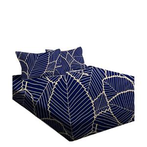 Housse de couette en coton à nombre élevé de fils Collection de villégiature de conception imprimée tailles assorties couvre feuille taie d'oreiller ensembles de housse de couette - Product Image 1