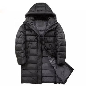 OEM Heavy Best Bubble Long Hooded Black <b>Longline</b> Parka <b>Coat</b> Custom Men Shiny Puffer Jacket for Men High Quality Comfortable 2026 - Product Image 5