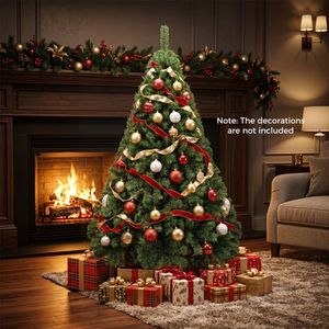 Albero di Natale Artificiale Premium in Abete da 2,1 m Pre-Illuminato con 519 Rami in PVC Pieni e Pieghevoli per Facile Montaggio, Uso Interno - Product Image 5