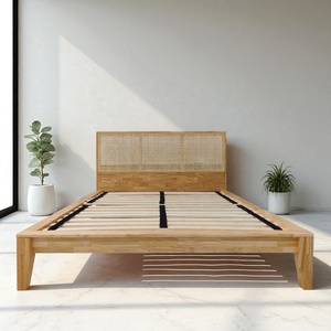 Cama de Plataforma de Madera de Caucho para Dormitorio, Fabricación OEM/ODM, Tamaño Queen, Ensamblaje sin Herramientas con Técnica Japonesa, Fabricada en Vietnam - Product Image 1