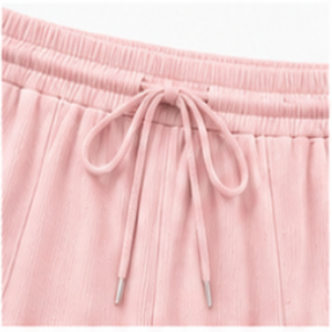 Ensemble 2 pièces pour femmes, manches courtes, coupe ample, au-dessus du genou, haut côtelé à col en V et short, ensemble décontracté pour se détendre et dormir - Product Image 2