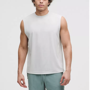 Débardeurs de sport pour hommes de haute qualité, 100% coton, séchage rapide, logo sur le devant, style streetwear - Product Image 1