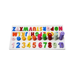 Tablero de aprendizaje de matemáticas Montessori 3 en 1 de madera |   Juegos de Números, Colores y Conteo para Niños Pequeños |   Rompecabezas Educativo de Clasificación - Product Image 1