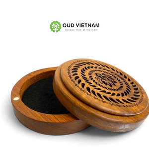 Brûleur circulaire en bois pour spirales d'encens WCB pour présentoirs de parfums d'intérieur et coffrets cadeaux Oud - Product Image 1