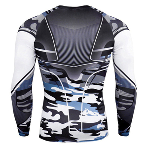 <b>Men's</b> Full Sleeve Rash Guard Fitness <b>Compression</b> <b>Shirt</b> Four Way Stretch Athletic Wear OEM ODM Wholesale Supplier - Product Image 2