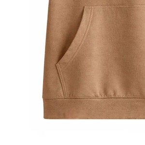 <b>Mens</b> Solid <b>Brown</b> Short Sleeve Hooded Sweatshirt Drawstring Kangaroo Pocket Loose Fit Pullover <b>Hoodie</b> - Product Image 6
