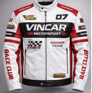 เสื้อแจ็คเก็ตหนังทรงวาร์ซิตี้ Next Garments รุ่น Oversized สไตล์วินเทจ ลายตัวอักษรแนวเรซซิ่ง แฟชั่นสตรีทแวร์สุดเทรนดี้ - Product Image 1