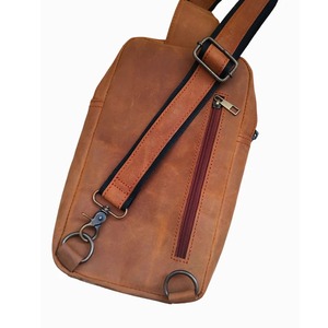 High Quality Genuine Brown Leather Women <b>Sling</b> Bag Elegant Crossbody Chest Pack for Daily & Travel Use - Product Image 2
