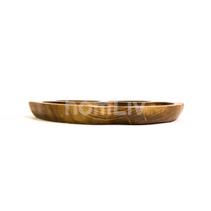 Assiette d'apprentissage pour enfants en bois de teck naturel en forme de hibou, plateau d'alimentation pour tout-petits, plat à dîner multi-compartiments pour usage domestique, durable - Product Image 3