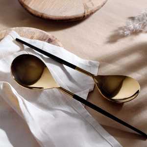 Metal Decorative Salad <b>Servers</b> with Handmade Unique Hanging Serving Spoon Antique Design End Handle Salad <b>Server</b> Spoon Set - Product Image 6