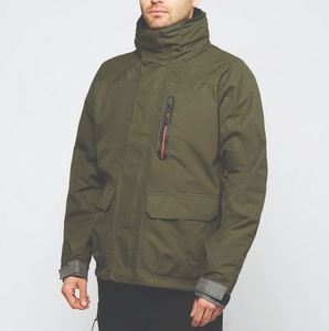 Veste de randonnée et de pêche pour homme, softshell, imperméable, respirante, UPF 35, avec capuche, cordon de serrage réglable, fermeture éclair - Product Image 1