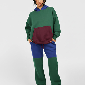 <b>Women</b> Oversized <b>Fleece</b> Hoodie <b>Joggers</b> Matching Tracksuit Set Cotton Casual Winter Wear Loose Fit Solid Color Full Length Pants - Product Image 5