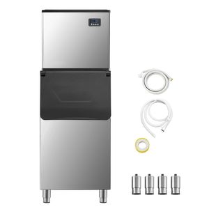 Attrezzatura di Refrigerazione per Cucine Commerciali, Macchina per il Ghiaccio Autopulente 360LBS/24H con Contenitore di Stoccaggio Grande da 300LBS - Product Image 1