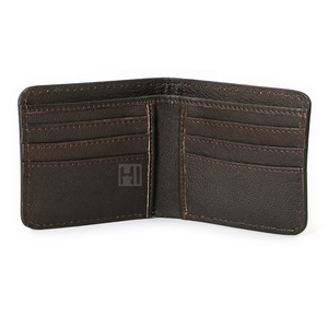 Fonction de blocage RFID Portefeuille hipster usiné en cuir de vachette naturel à la mode occidentale Portefeuille en cuir pour hommes Fabricant OEM - Product Image 5