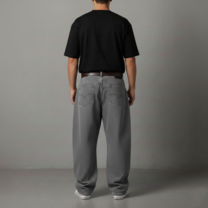 Pantalones Vaqueros de Mezclilla Personalizados, Estilo Clásico, Corte Holgado, Lavado a la Piedra, Calidad Premium, 100% Algodón, Estilo Hip Hop, Corte Relajado para Hombre - Product Image 3