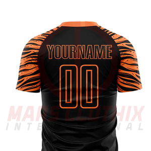 Conjunto de camiseta y pantalones cortos de fútbol de alta calidad a precio mayorista, uniforme de fútbol con diseño impreso digital personalizado de alta calidad. - Product Image 5