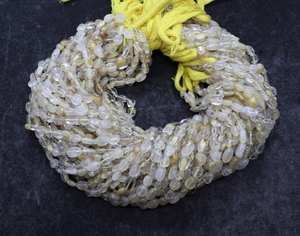 Cuentas de Rutilo Dorado Natural en Forma de Pepita Lisa de 5x8 MM, Cuentas de Rutilo Dorado en Forma de Pepita de Cuarzo, 13 Pulgadas, para Fabricación de Joyería al por Mayor - Product Image 4