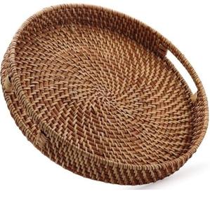 Bandejas de Servir Ecológicas Hechas a Mano y Personalizables para Comida, Postre, Pasta, Desayuno, de Bambú, Redondas, para Uso en Catering - Product Image 1